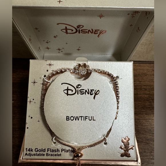 Disney's Minnie 14k Rose Gold FlashPlated bracelet - New - Picture 5 of 8